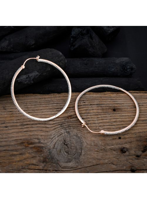 Women Elegant White Cubic Zirconia Oval Shape Earring Jewelry For Gift