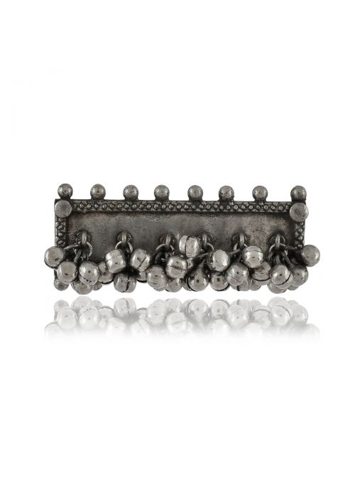 Women Fashion Oxidised Adjustable Black Brass Ring