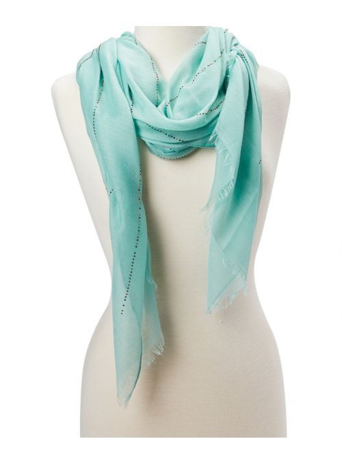 Women Mint Viscose Lightweight Scarves Stylish Head Wrap Shawl Scarf