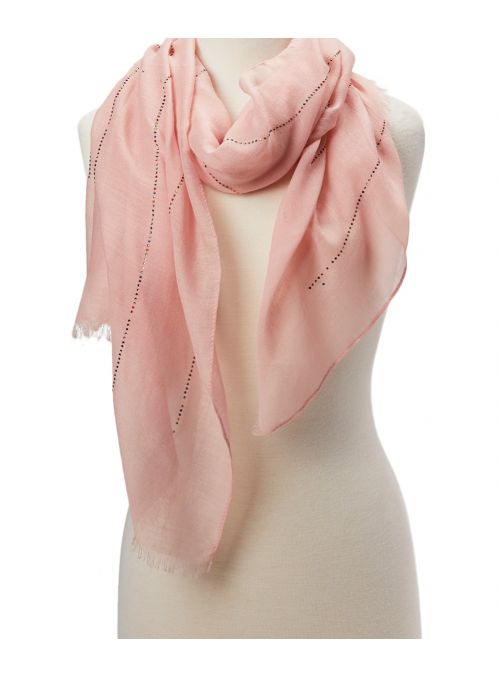 Women Pink Viscose Lightweight Scarves Stylish Head Wrap Shawl Scarf