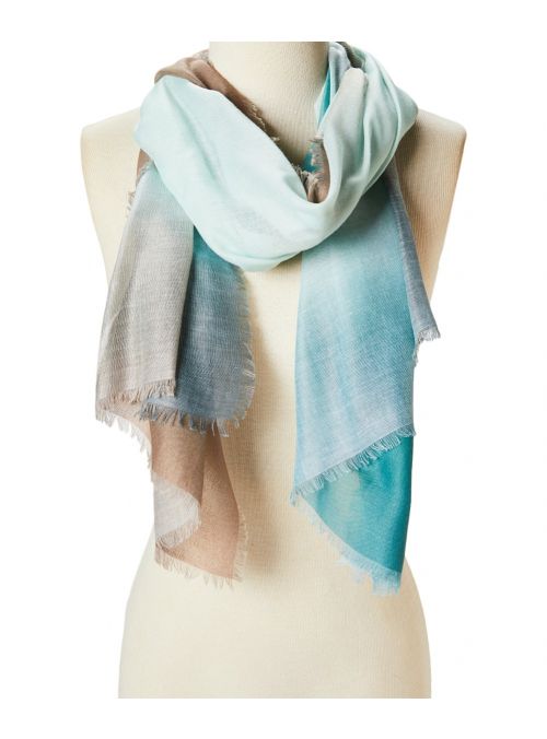 Women Green Viscose Ombre Scarves Lightweight Long Neck Shawl Wrap for girls Scarf