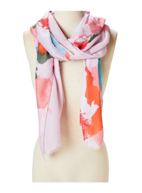 Women Coral Viscose Abstract Lightweight Shawl Wrap Ladies Girls Fashion Scarf 