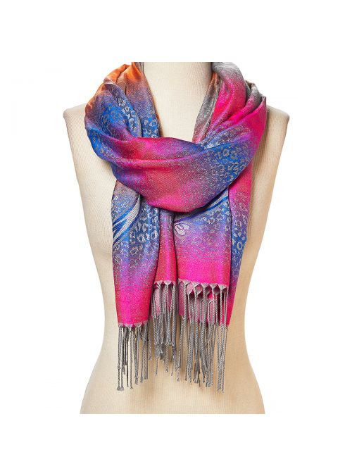 Lightweight Women's Fuchsia Color Acrylic and Viscose Pashmina Scarf for Women Winter Fashion Online