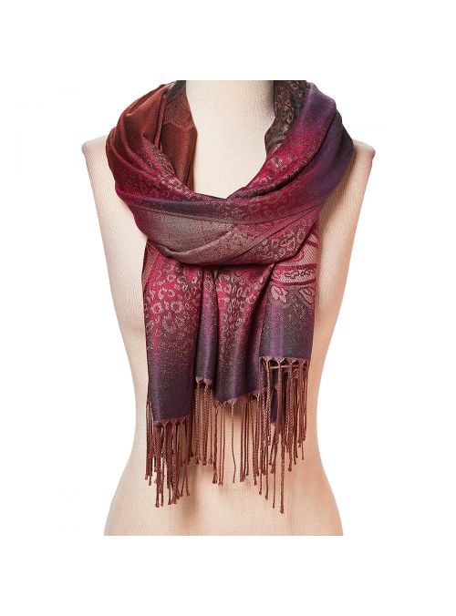 Lightweight Women's Purple Color Acrylic and Viscose Pashmina Scarf for Women Winter Fashion Online
