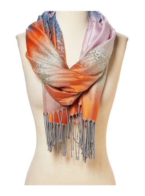 Lightweight Women's Blue Color Acrylic and Viscose Pashmina Scarf for Women Winter Fashion Online