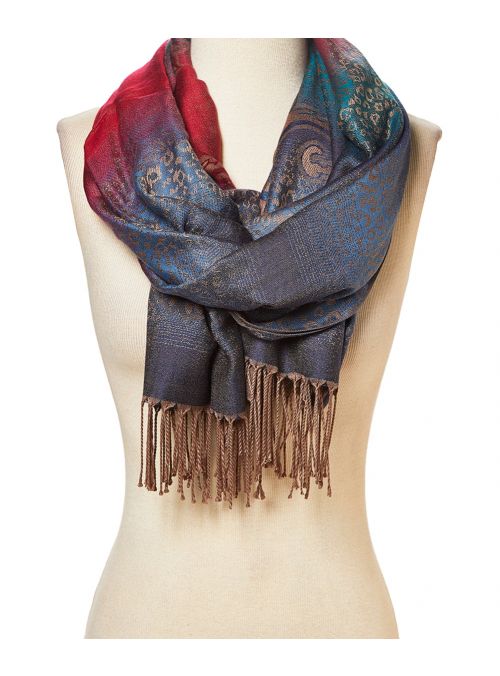 Lightweight Women's Multicolor Color Acrylic and Viscose Pashmina Scarf for Women Winter Fashion Online