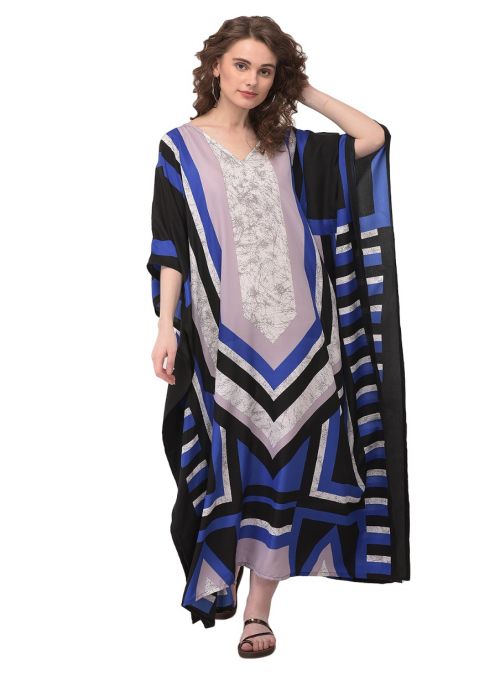 Women Striped Kaftan Plus Size African Kimono Long Maxi Dress Beach Wear Summer Caftan