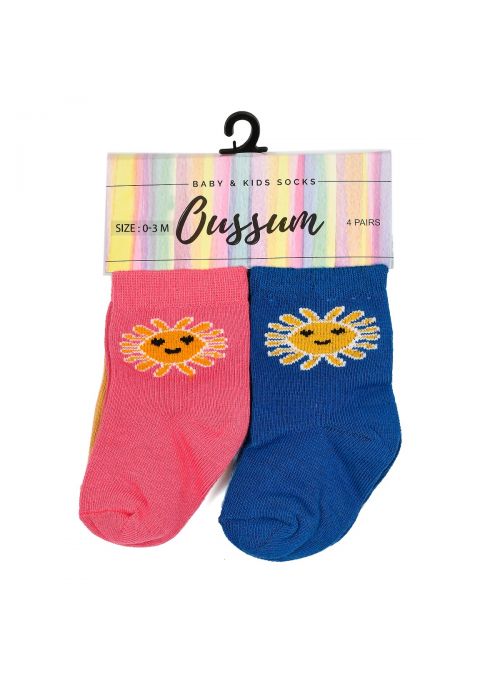 Oussum Unisex Baby Cotton Crew Socks Pack of 4