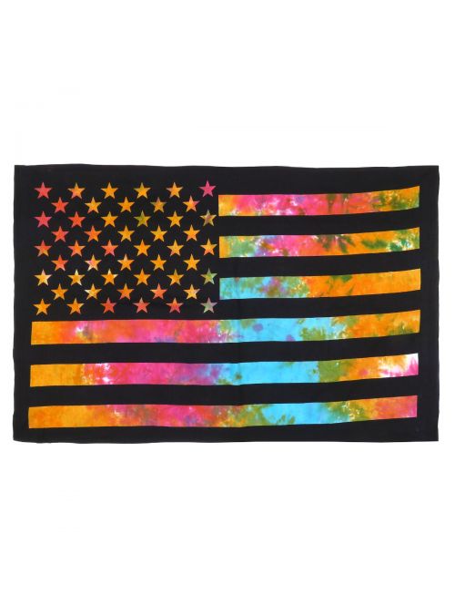 Indian Handmade U.S. Flag Abstract Printed Wall Hanging Poster Tapestry