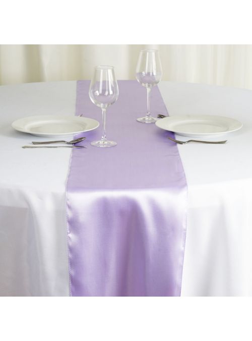 Dahlia Purple Handmade Silk Satin Kitchen Dining Tablecloth Home Decor Table Runner 12