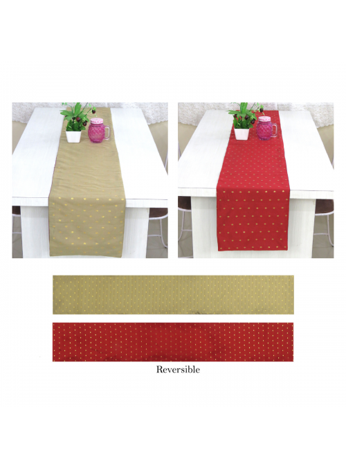 Art Silk Reversible Table Runner for Home Kitchen Decor  Pack of 1