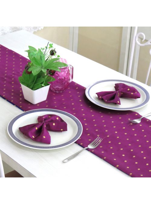 Handmade Reversible Art Silk Table Runner for Dining Table Pack of One