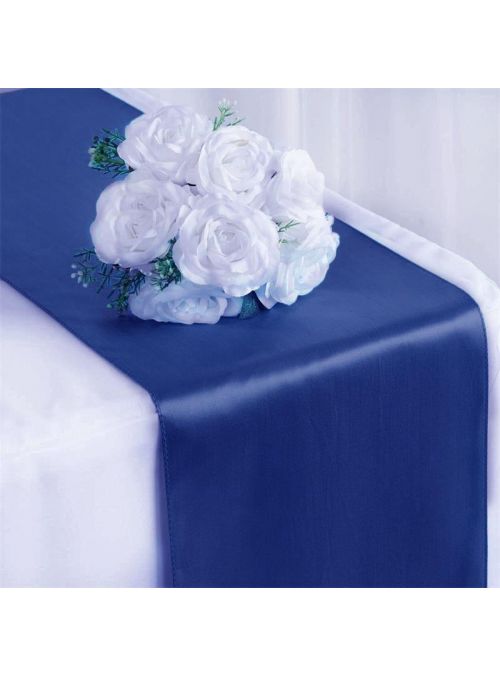 Royal Blue Wedding Home Party Decor Silk Satin Table Runner 12”x108”