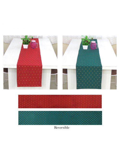 Decorative Art Silk Reversible Solid Table Runner Pack of One