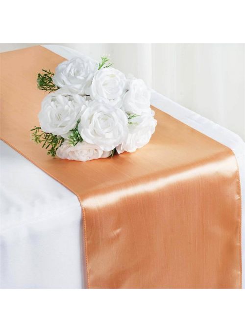 Terracotta Satin Tablecloth Linen Home Party Christmas Decor Table Runners