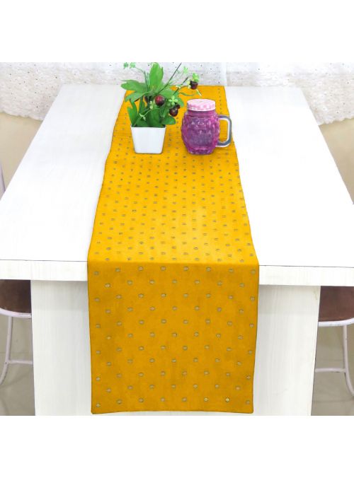 Art Silk Table Runner Polka Dot Table Cloth for Home Decor Dining Table