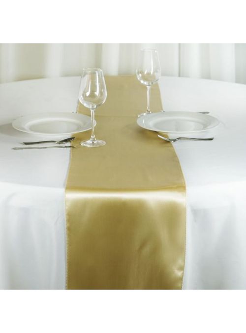 Gold Handmade Silk Satin Kitchen Dining Tablecloth Home Decor Table Runner 12