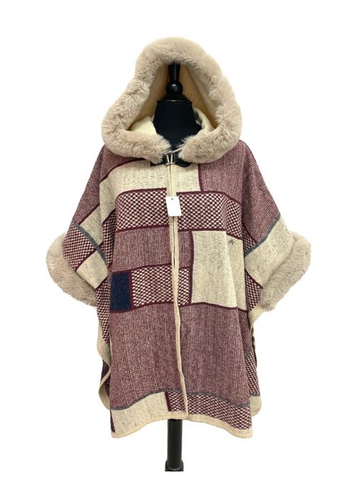 Women Oversize Cape Coat Winter Ponchos