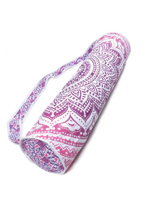 Handmade Ombre Mandala Yoga Mat Bag Cotton Printed Mat Carrying Bag with Shoulder Strap