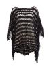 Warm and Chunky Silk Acrylic Knitted Women's Fall Cape Poncho for Winter Fashion
