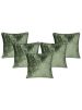 Oussum Solid Corduroy Velvet Cushion Cover with Zipper Closure