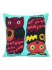 Handmade Embroidered Cotton Square Cushion Cover 18” X 18”