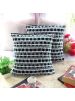  Polydupion Black Geometric Lace Square Cushion Cover 
