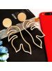 Hollow Tropical Leaf Dangle Earrings For Womens