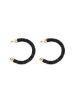 Black Crystal Round Hoop Shine Earrings for Women Fashion Jewelry 