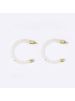 White Crystal Round Hoop Shine Earrings for Women Fashion Jewelry