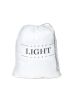 White Oussum Polyester  Drawstring Closure Laundry Bag