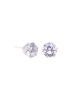 Silver Cubic Zirconia Stud Earrings for Womens Size 5mm
