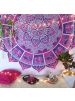 Purple Boho Elephant Roundie Picnic Beach Throw Blanket Beach Towel Yoga Mat Throw Tapestry 72"