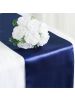 Navy Blue Satin Home Kitchen Banquet Table Decorations Table Runner 12”x108”