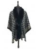 Women Geometric Diamond Pattern Acrylic Capes Ponchos